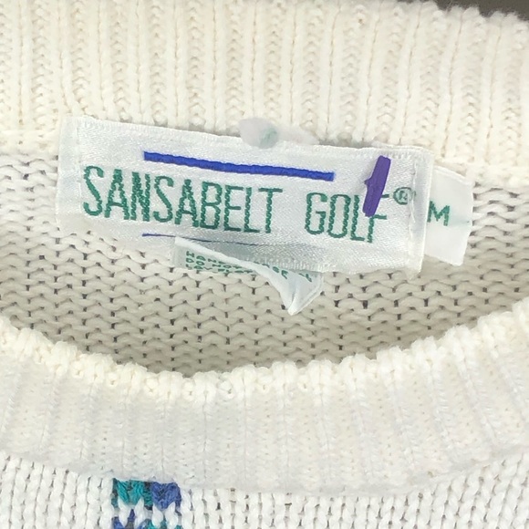 Vintage argyle sweater 100% cotton size M - Picture 3 of 3